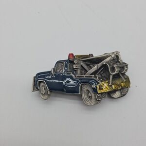 Vintage Rare BLUE 1980 Tow Truck Belt‎ Buckle Made In USA #235 Great American